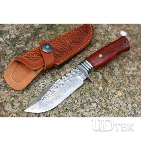 The HUD fixed blade hunting knife with camwood UD405295